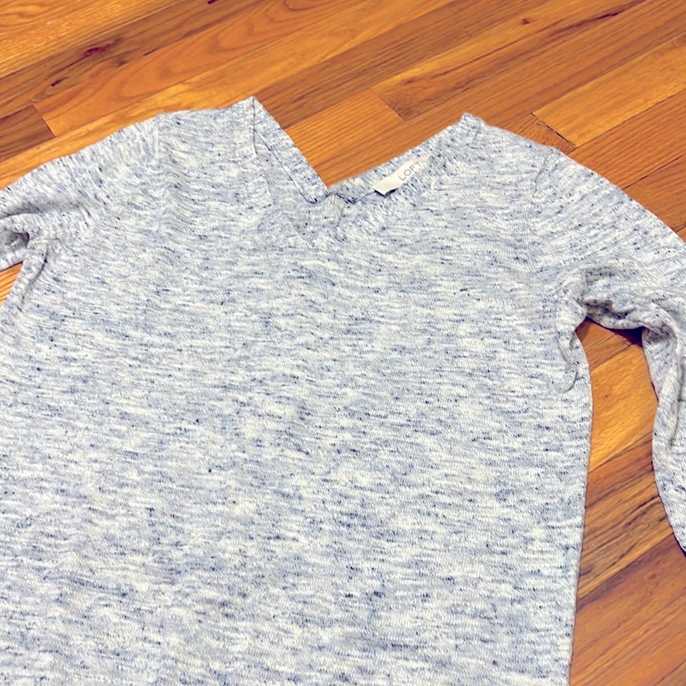 Loft Petite Blue Spacedye Sweater